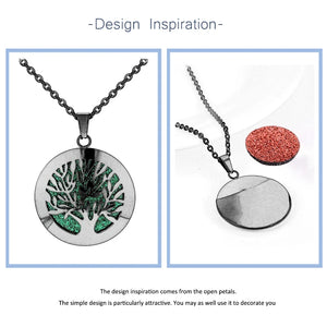 New Design Simple Aromatherapy Diffuser Locket Perfume Essential Oil Necklace Stainless Steel Locket with Felt Pads For Woman