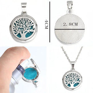 Wholesale Retro 28MM Aroma Magnetic Necklace Perfume Essential Oil Diffuser Locket Stainless Steel Pendant Aromatherapy Jewelry